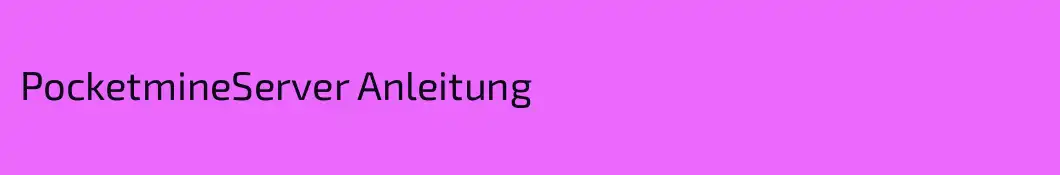 PocketmineServer Anleitung